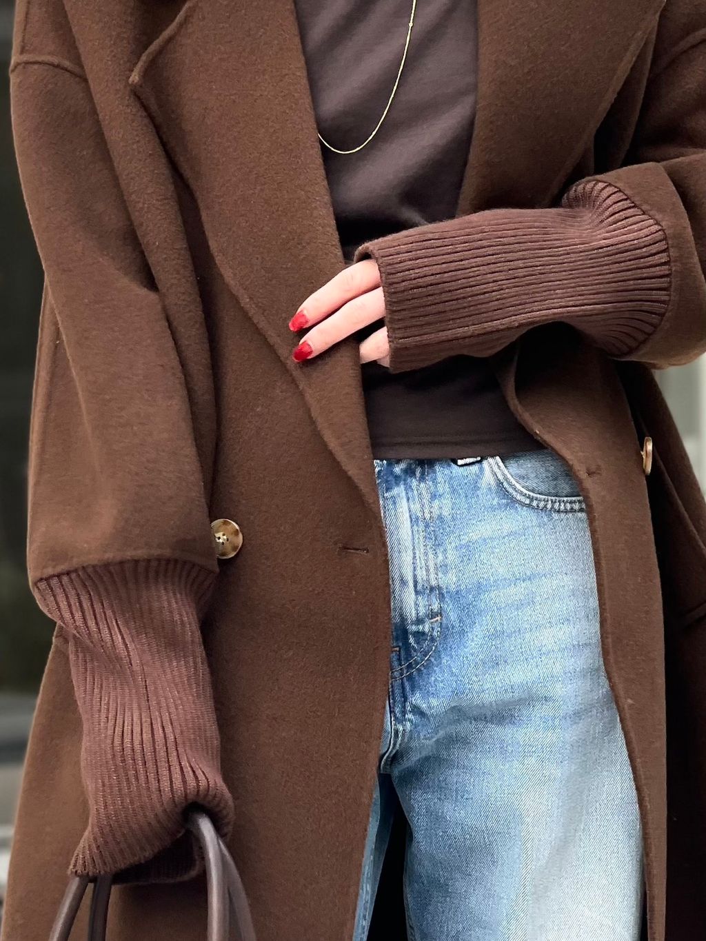 LOU ANDREA/ルーアンドレア】 RIB WOOL COATのコーディネートスナップ