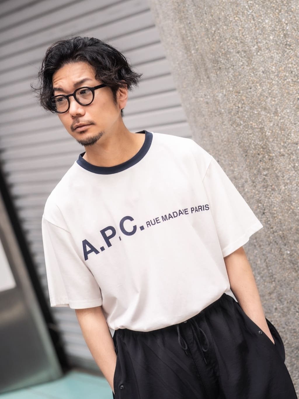 A.P.C. / アーペーセー】別注 オーバーサイズ プリント トリムTシャツ