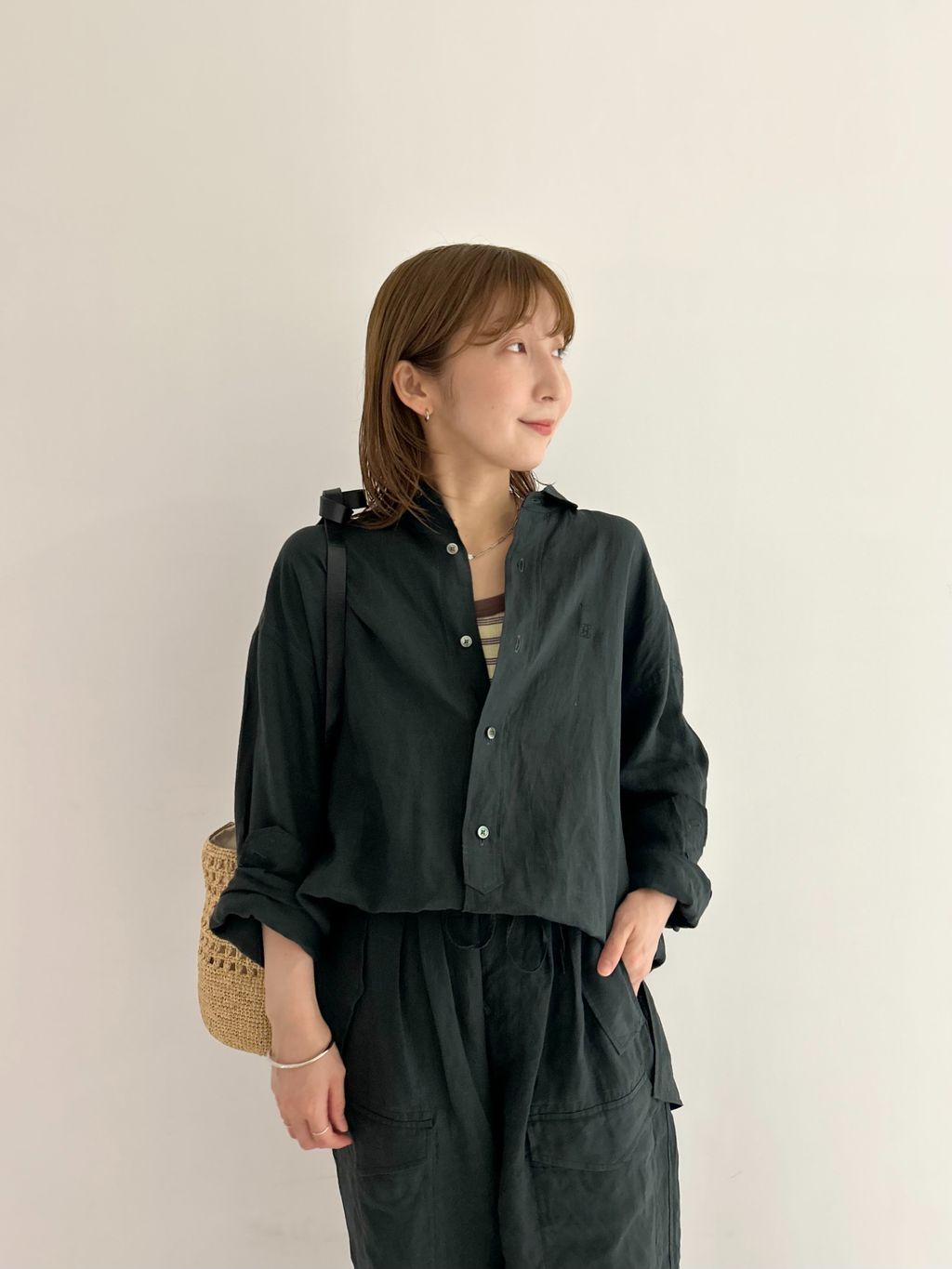 TICCA / ティッカ】リネンスクエアビッグシャツ uniのコーディネート