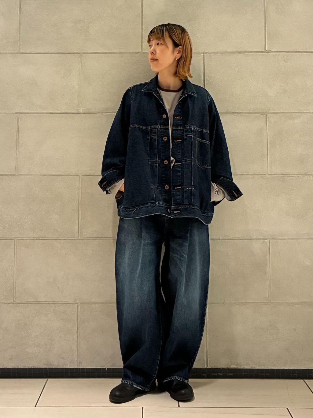 【美品】ジャーナルスタンダードラックス　ARMEN ロングベスト　リバーシブル ARMEN】ZIP-UP FLEECE LONG VESTのコーディネートスナップ（K.M
