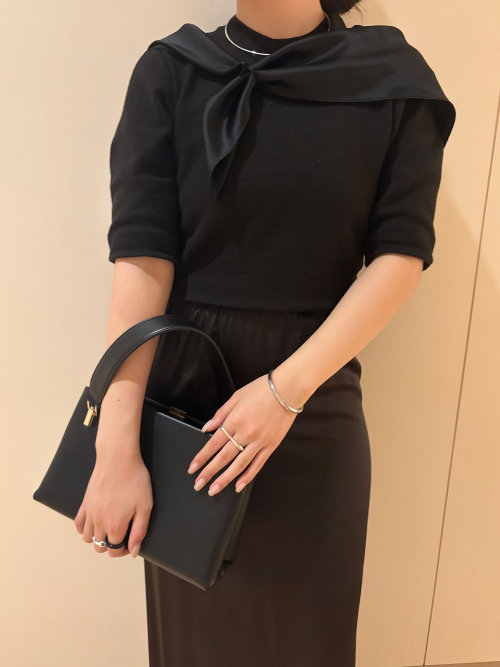 MY_silk satin スカートのコーディネートスナップ（erina）｜Plage
