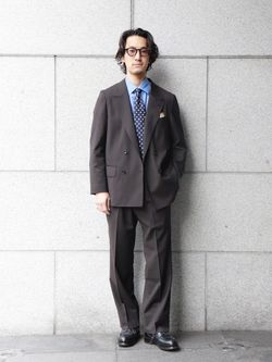 EDIFICE La.French ダブル 4ボタンジャケット(CERRUTI) La.French】ダブル 4ボタンジャケット (CERRUTI)のコーディネート