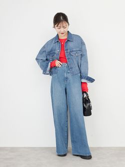 LE DENIM クロップドトラッカージャケット（デニムジャケット）｜SLOBE