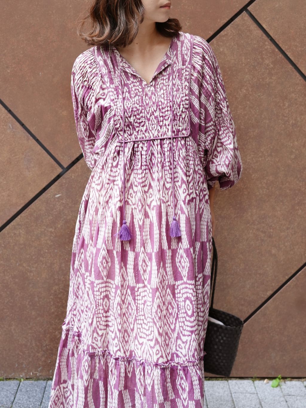 予約》India Ikat ワンピースのコーディネートスナップ（chiharu
