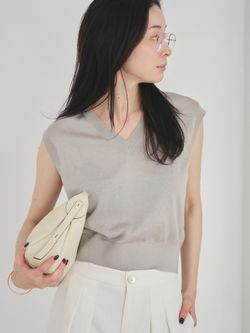 プラージュ　nepla　ベスト 予約》Compact Knit ベストのコーディネートスナップ（Nene）｜Plage