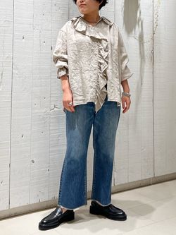 ◇◇◇《追加2》フレンチリネン フリルパフブラウスのコーディネート