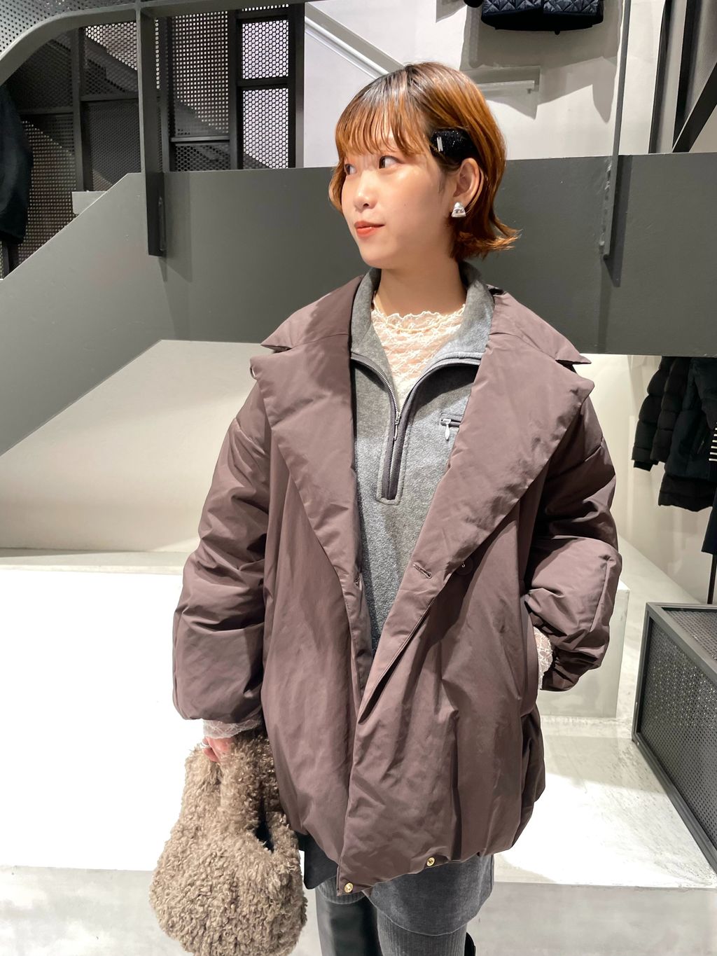 追加》ARTIROSA 撥水テイラーコクーンダウンのコーディネートスナップ