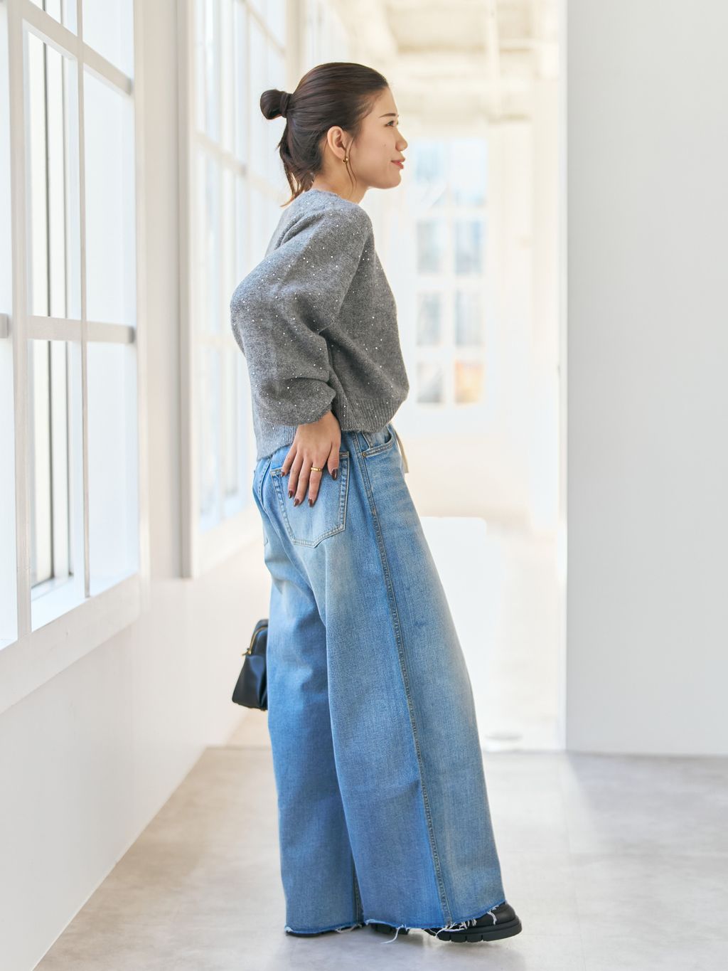 5 1/2 12OZ DRAWSTRINGDENIMのコーディネートスナップ（Momoka