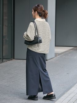 パイルボーダーポロシャツのコーディネートスナップ（chizu）｜JOURNAL