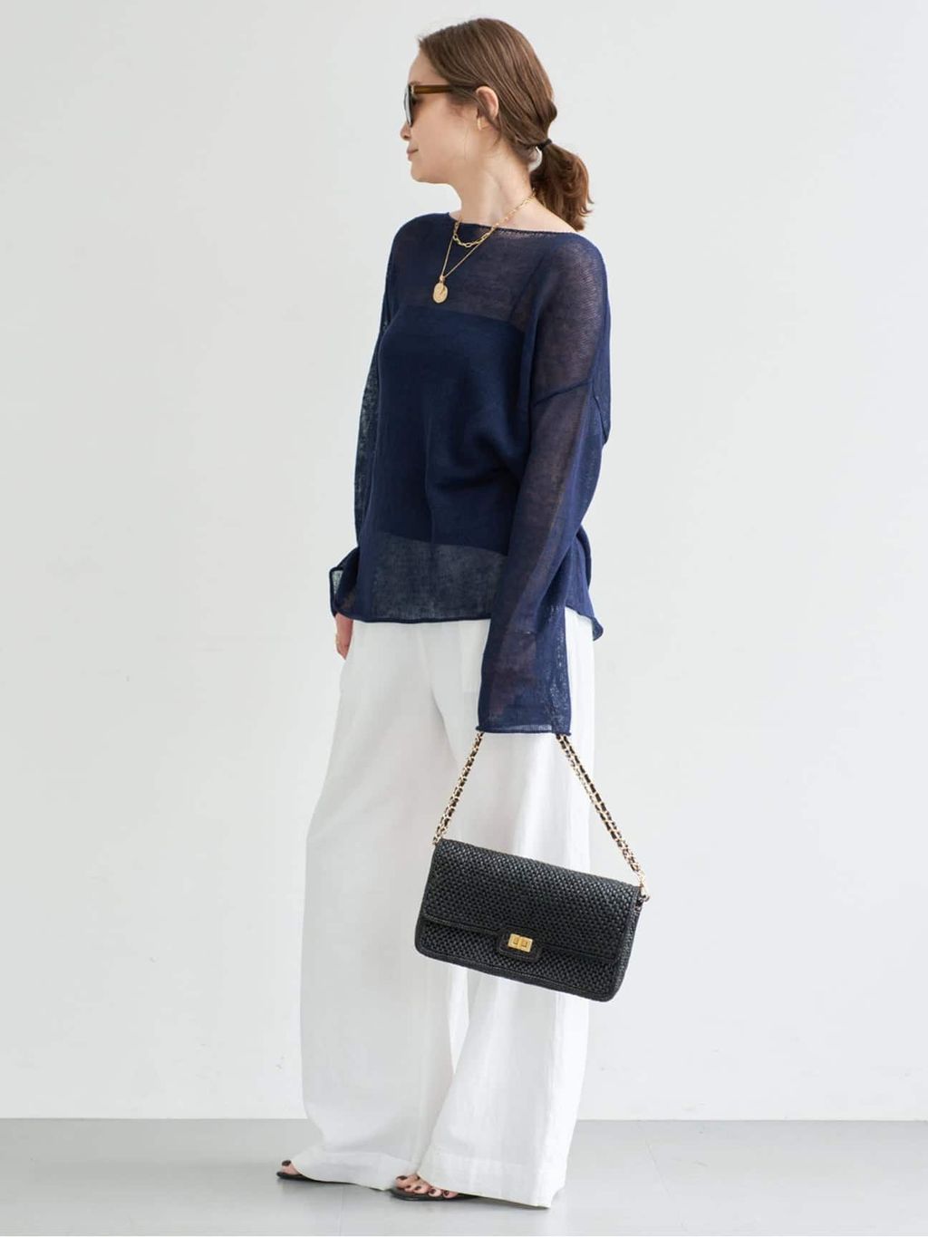 LINO Sheer プルオーバーのコーディネートスナップ（MIZU）｜Deuxieme