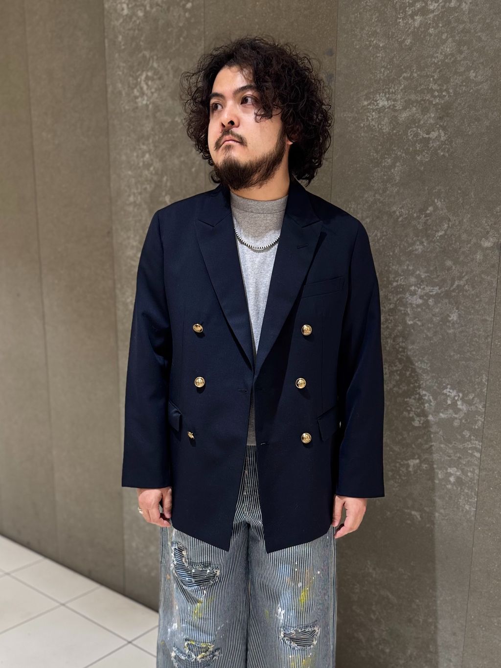 T/W ダブルブレスト ブレザーのコーディネートスナップ（KAJI