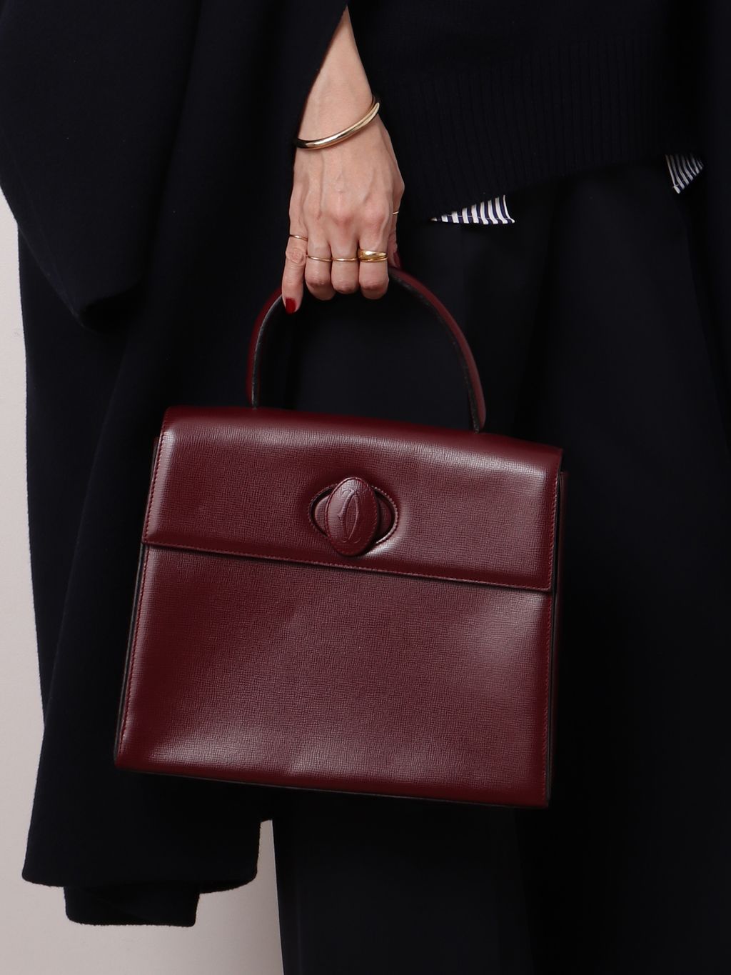 VINTAGE CARTIER/カルティエ】Must de cartier ハンドバッグの