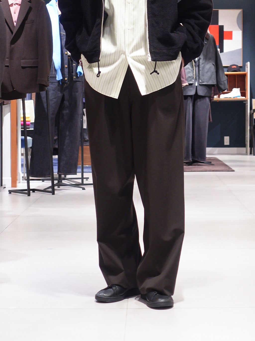 AURALEE (オーラリー)COTTON NYLON PILE ZIP PARKAのコーディネート