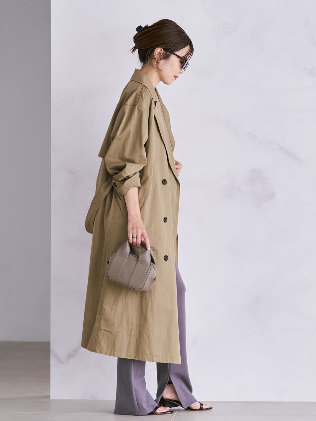 追加》lady trench コート 2のコーディネートスナップ（yoshie