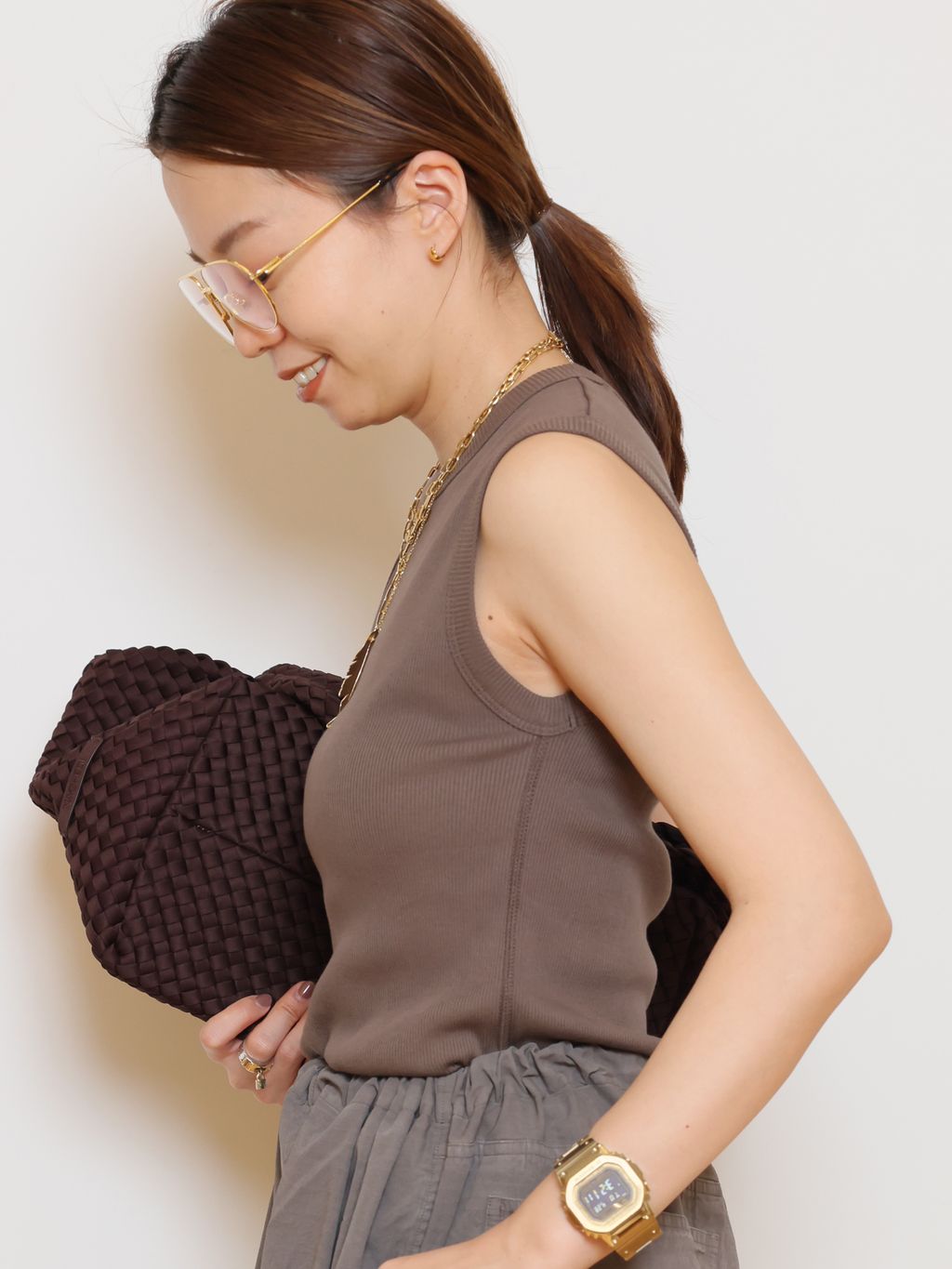 Dignity sleeveless プルオーバーのコーディネートスナップ（HASE