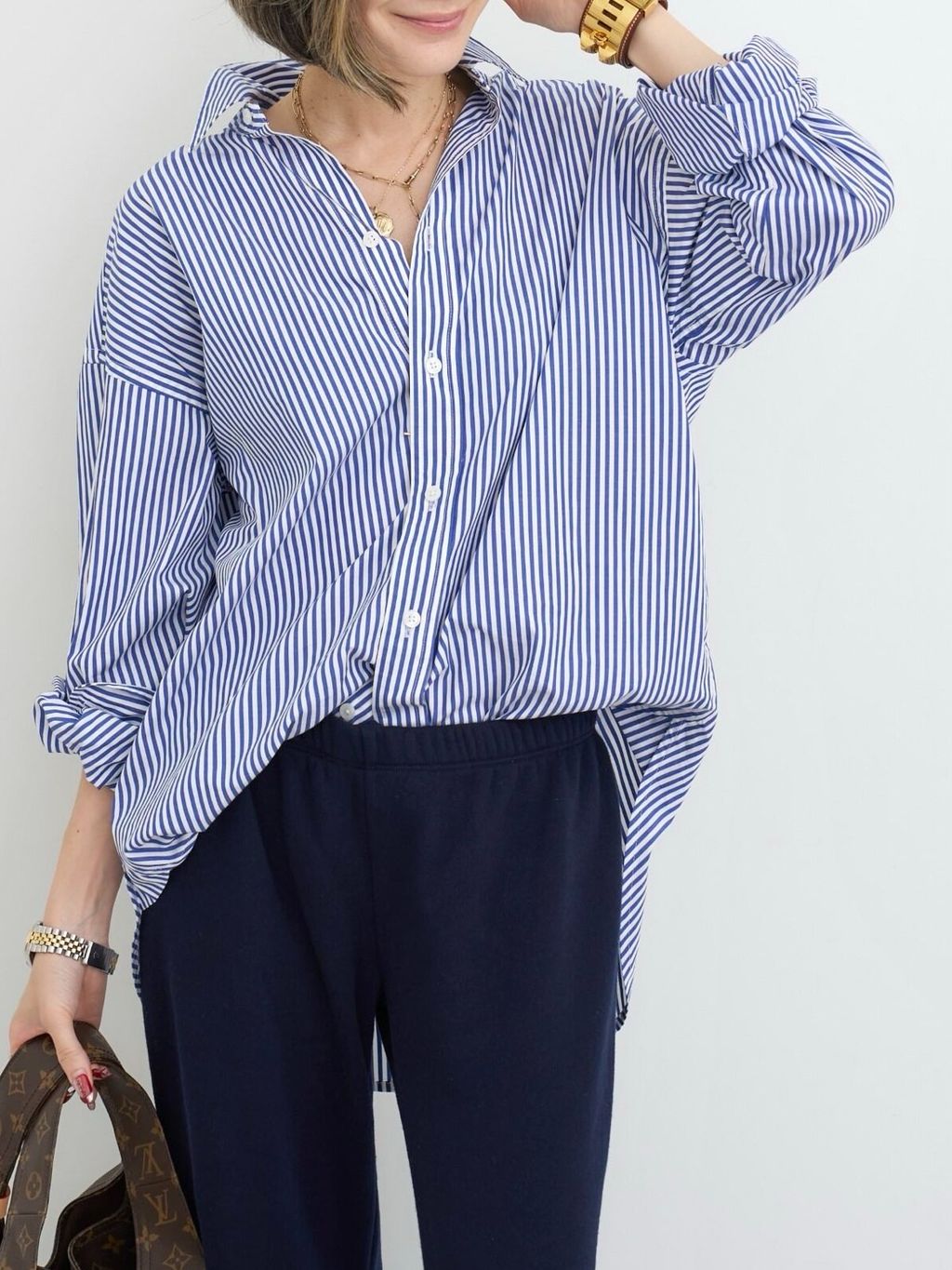 London Stripe Shirtのコーディネートスナップ（STAFF.S）｜L