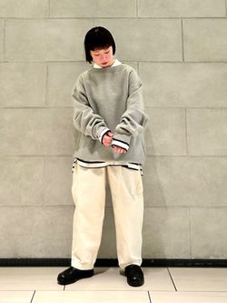 ドビークロス タックイージーパンツのコーディネートスナップ（A.T