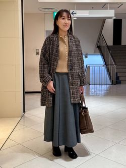 追加》SUPER140S/GIOLICA コクーンコートのコーディネートスナップ