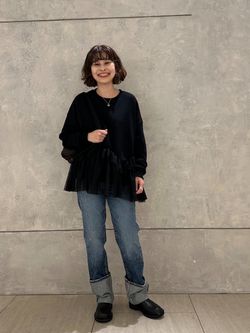 BLACK チュールフリルスウェット（スウェット）｜IENA（イエナ）の通販