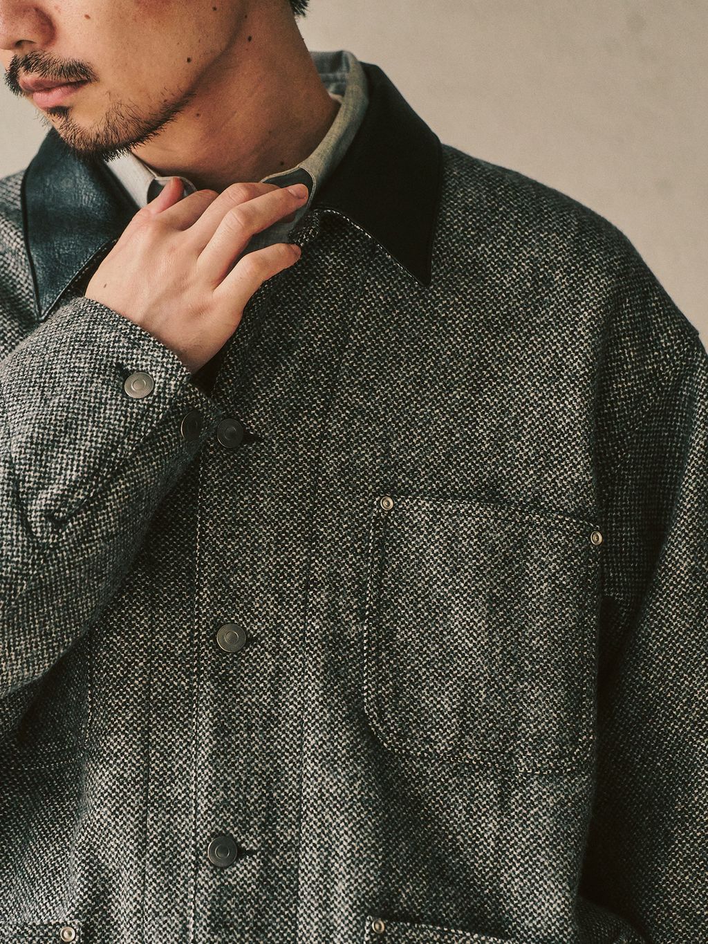 ウールツイード カバーオールのコーディネートスナップ（tetsuya