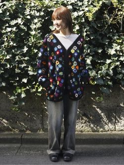pablo vinci zip cardigan カーディガン　kinema M MacMahon Knitting Mills V-Neck Zip Cardigan-Diamond（カーディガン