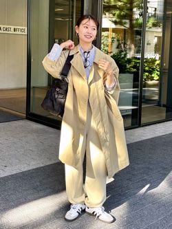 ≪追加≫撥水ポンチョトレンチコートのコーディネートスナップ（ito