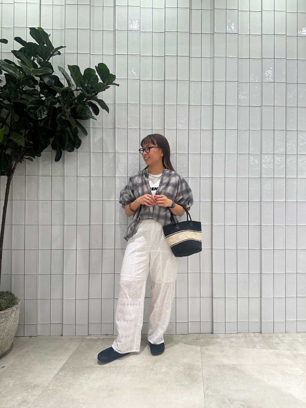 手洗い可 / レースパッチワークパンツのコーディネートスナップ