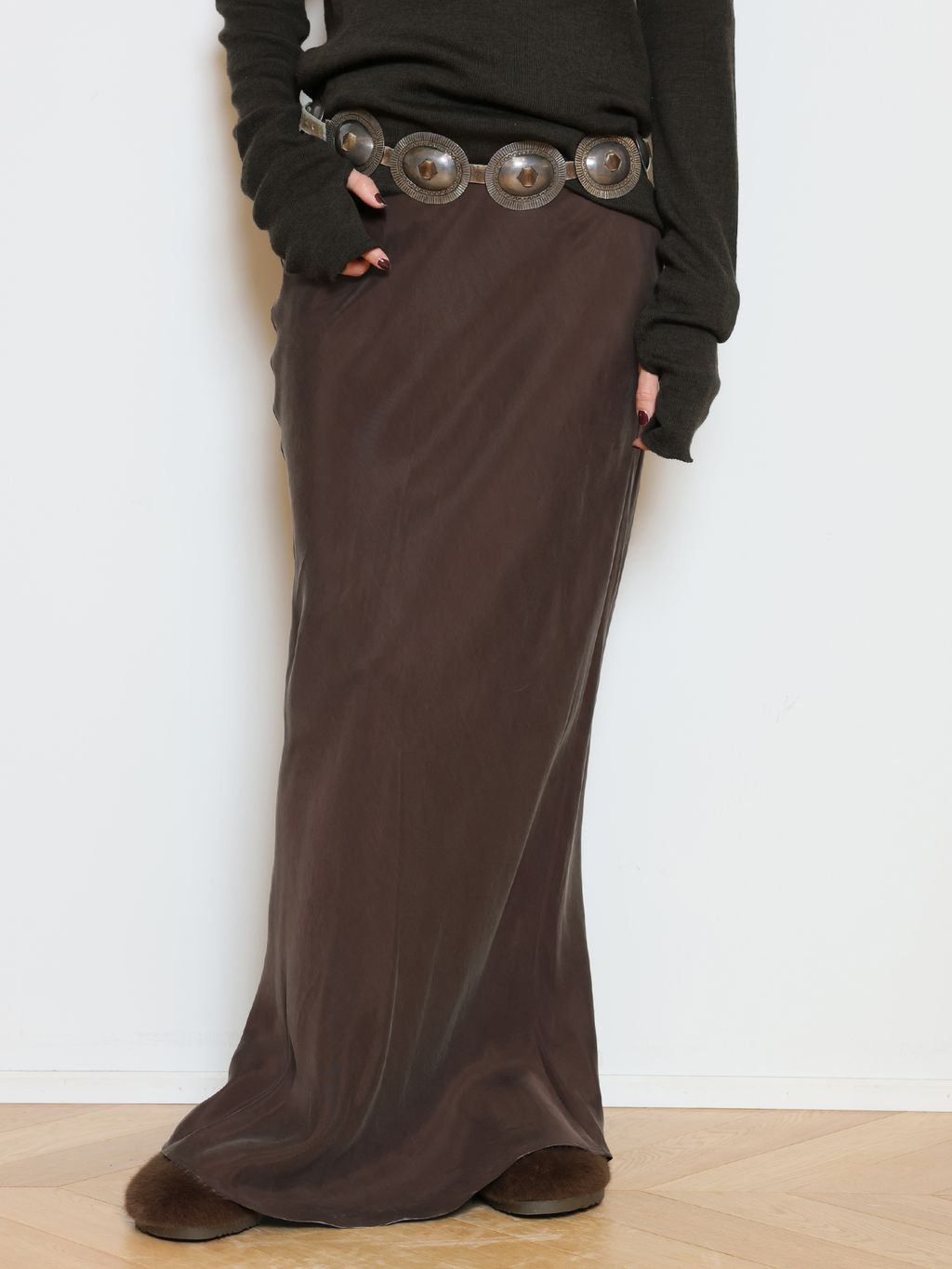 Col Pierrot/コルピエロ】MAXI スカート（BROWN）のコーディネート