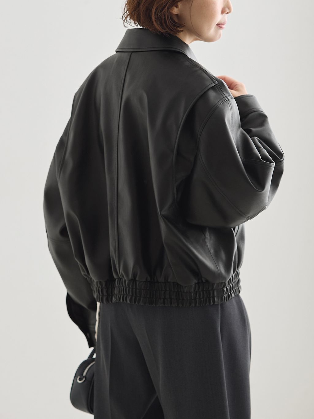 予約》DUNST/ダンスト UNISEX CROPPED ALTER-LEATHER BLOUSON