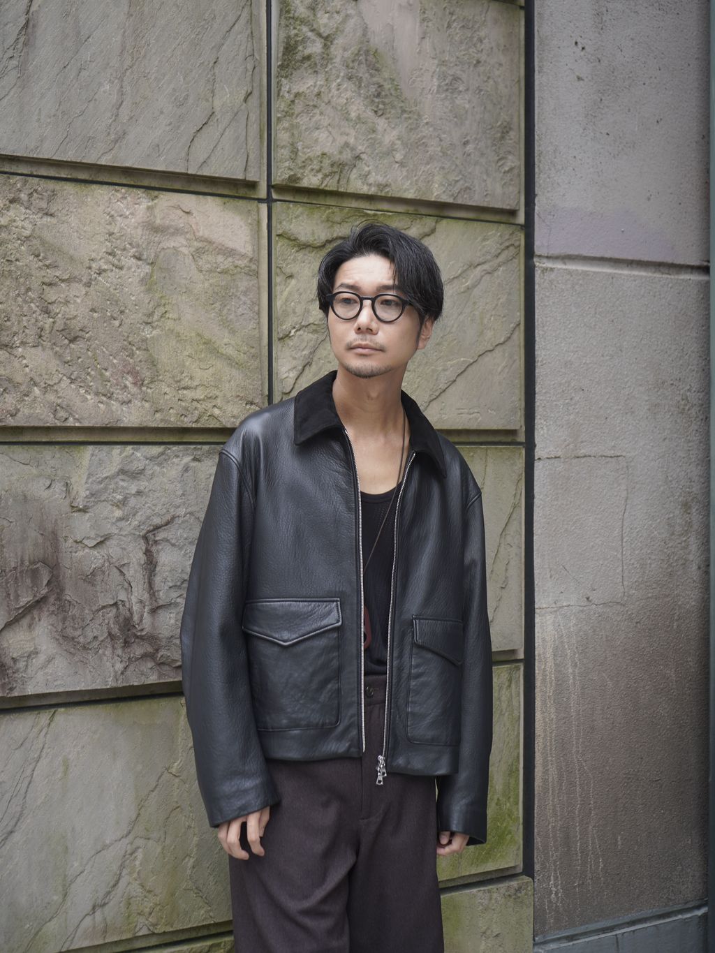 LA BOUCLE (ラブークル) LAMB LEATHER FLIGHT ジャケットの