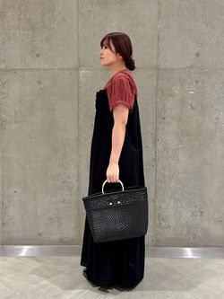 リネンミックスギャザーキャミワンピースのコーディネートスナップ