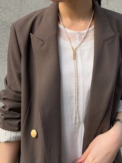 新色有り / 追加》プレーンウィーブダブルブレストジャケットの