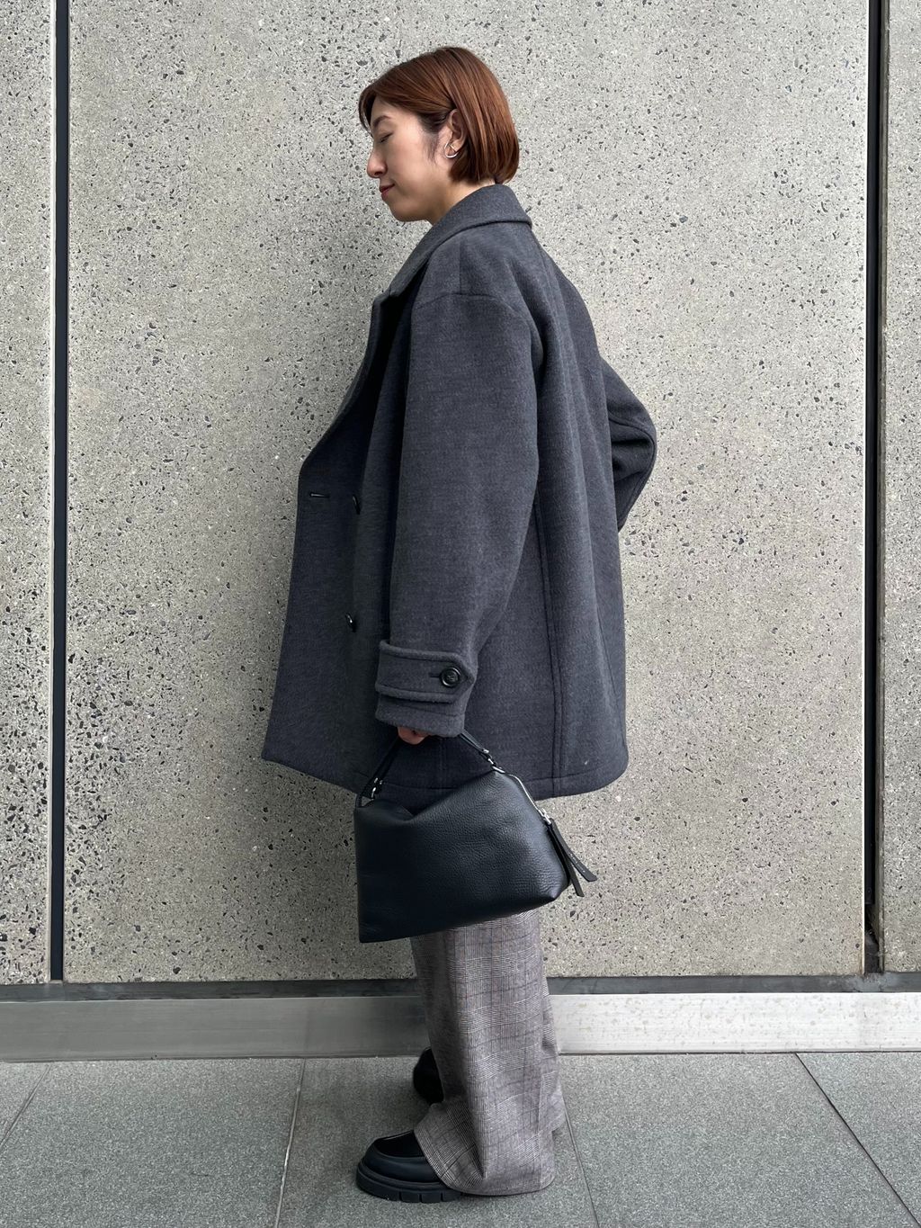 S160ビーバーPコートのコーディネートスナップ（yuko）｜Spick & Span