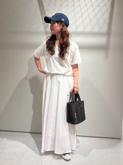 手洗い可》ハイブリッドリネンイージーパンツのコーディネートスナップ