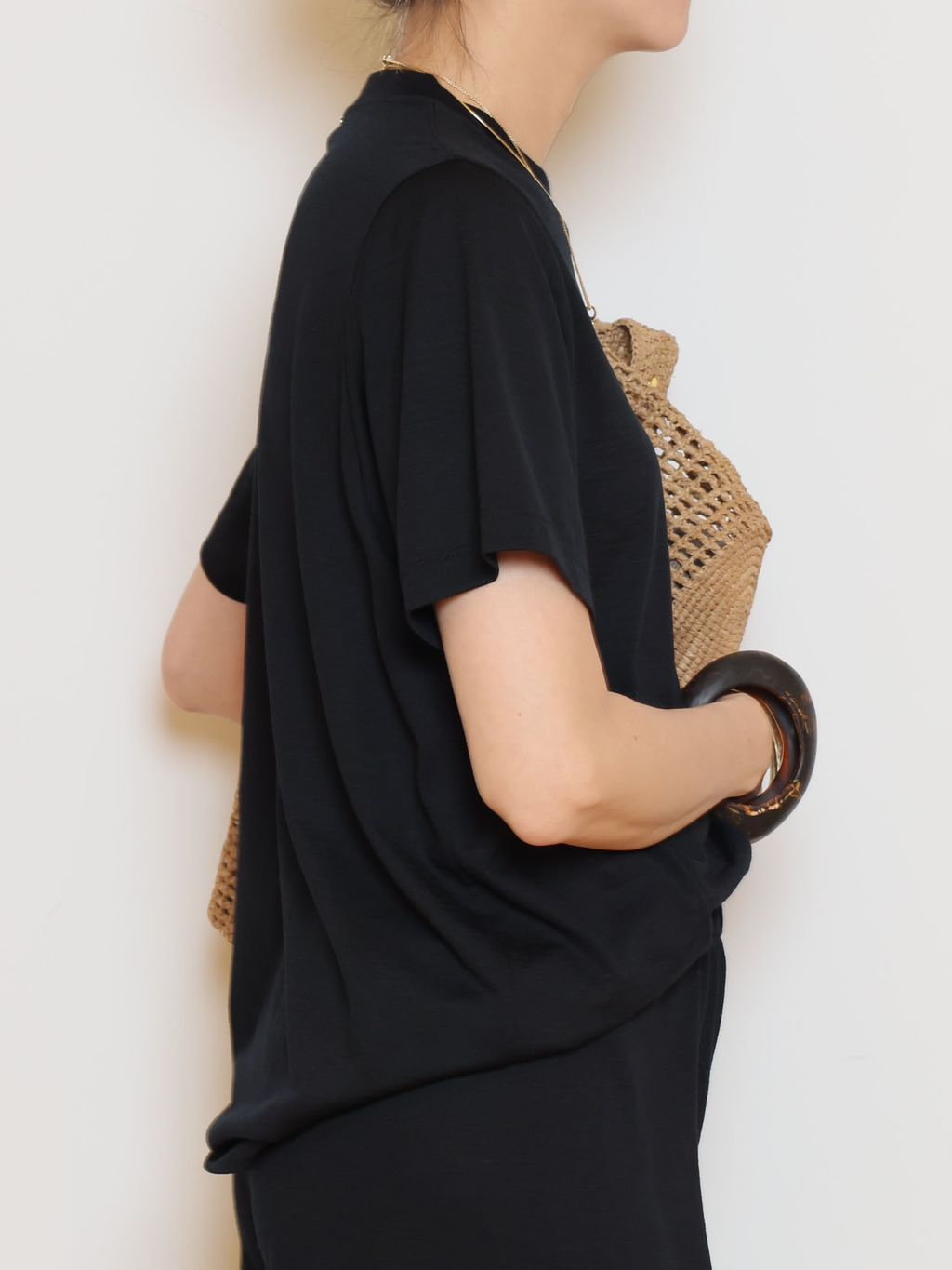 Prime wool jersey Tシャツのコーディネートスナップ（MUSE）｜MUSE de