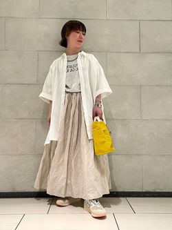 エアワッシャー ギャザースカートのコーディネートスナップ（A.T