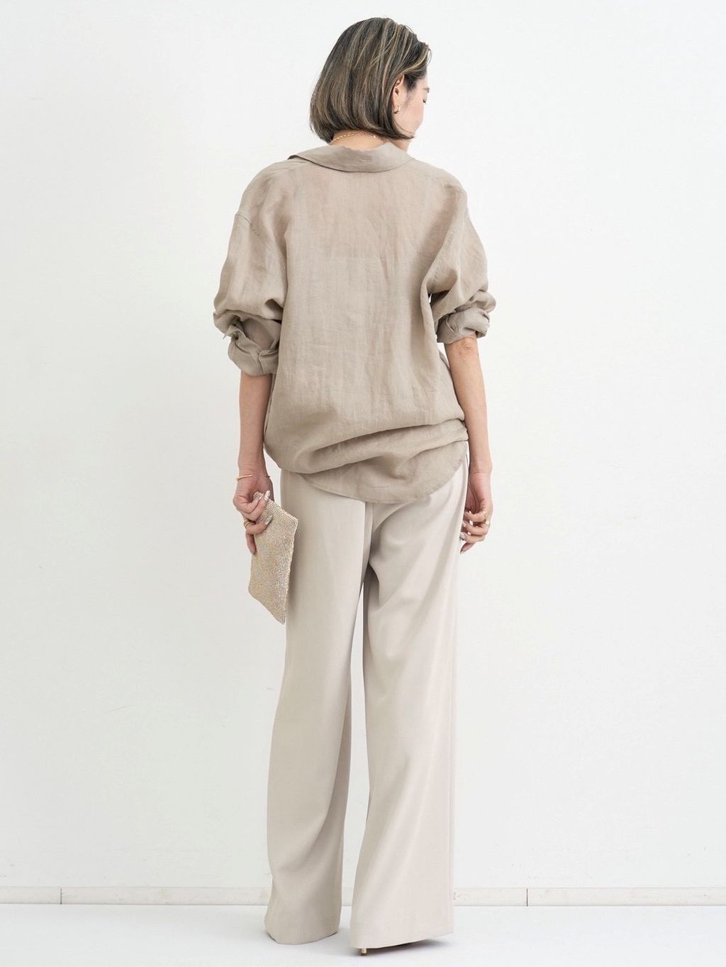 Ramie 2way Shirtsのコーディネートスナップ（STAFF.S）｜L
