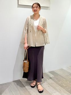 追加》【洗える】スリットスリーブシアージャケットのコーディネート