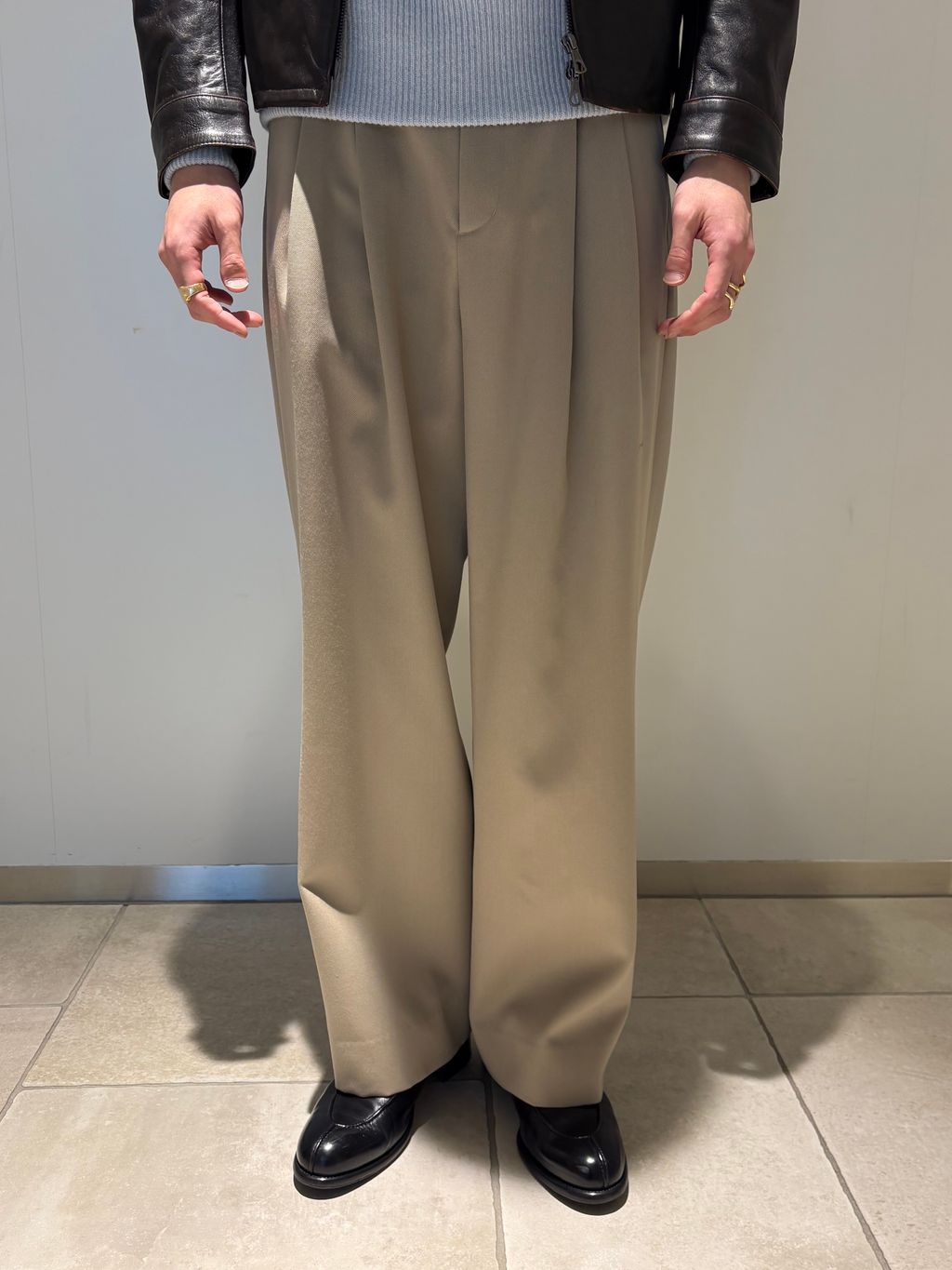 ラムレザー フレンチアンティーク ライダースジャケットの