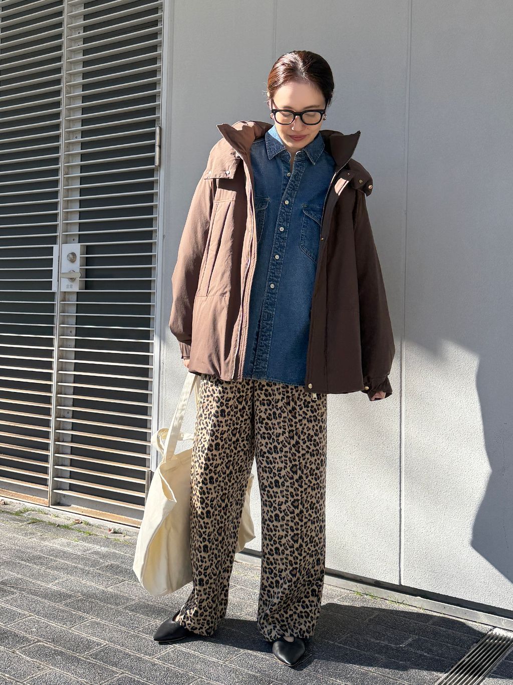レオパードイージーパンツのコーディネートスナップ（Sally）｜SLOBE