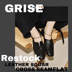 GRISE | 大人気レザークロスシームアンクルフラット再入荷｜LE TALON