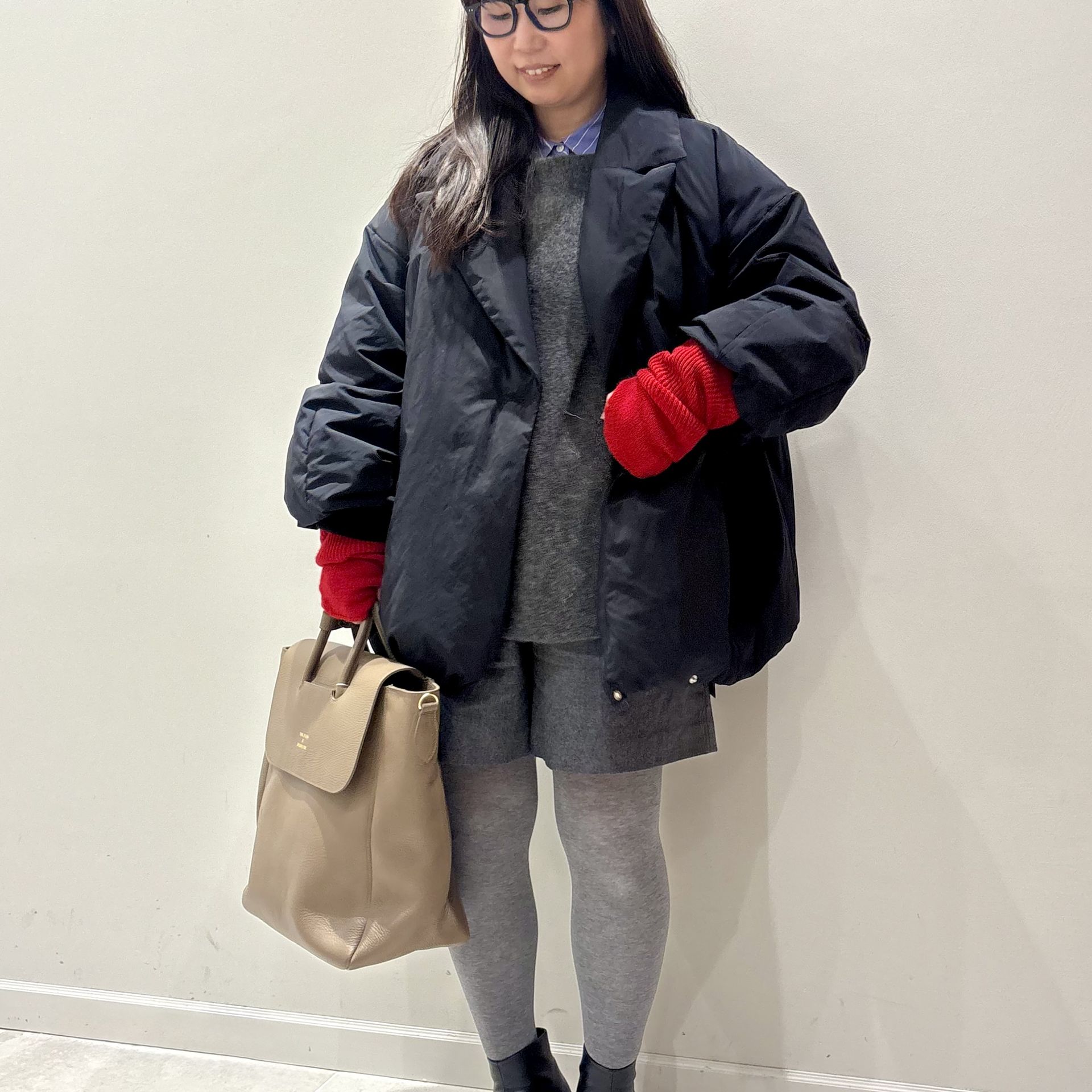 追加2》ARTIROSA撥水テイラーコクーンダウンのコーディネートスナップ