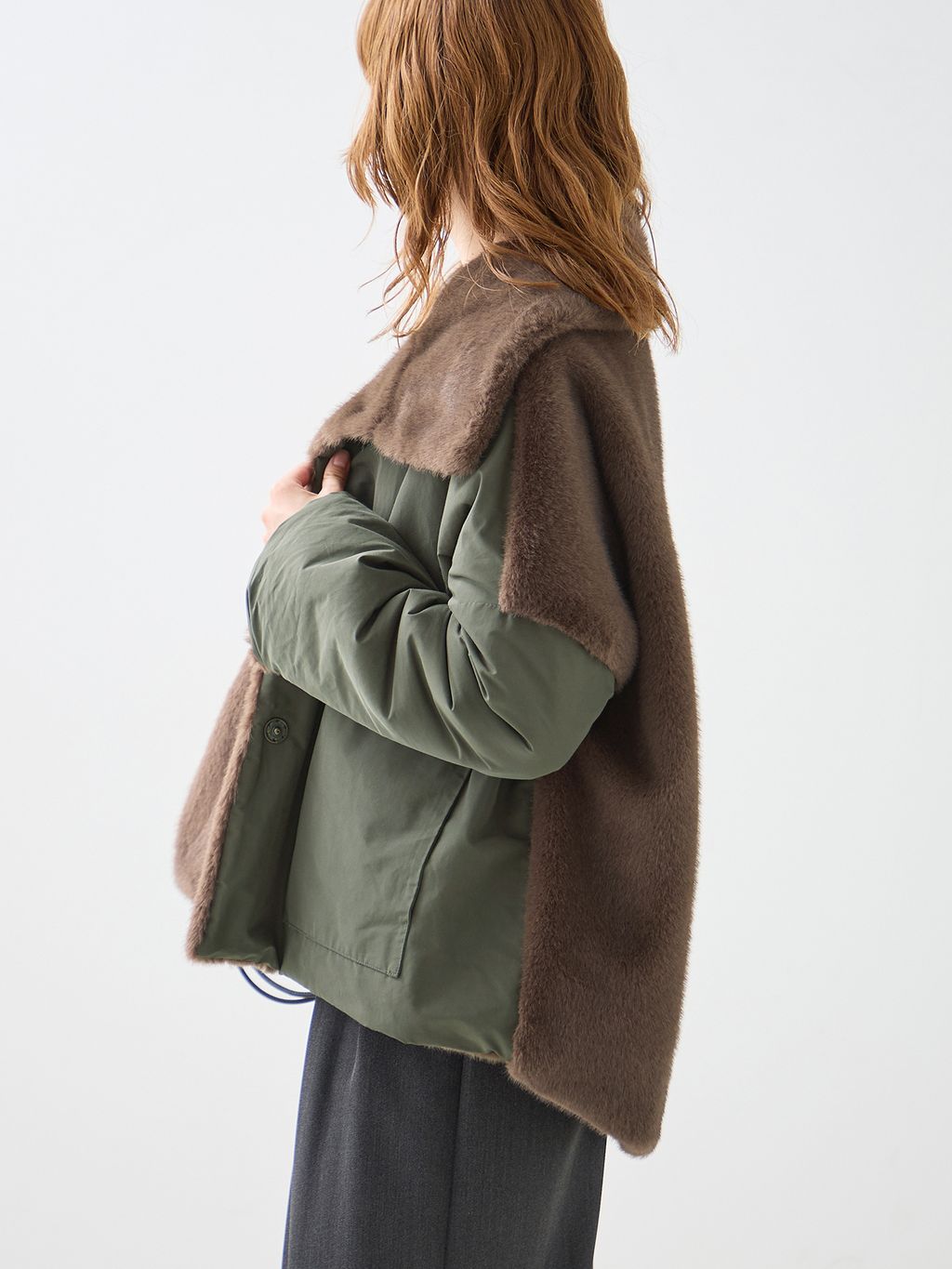 予約》COLLECTION PRIVEE？ ECOSHEARLING JK reversible ジャケットの