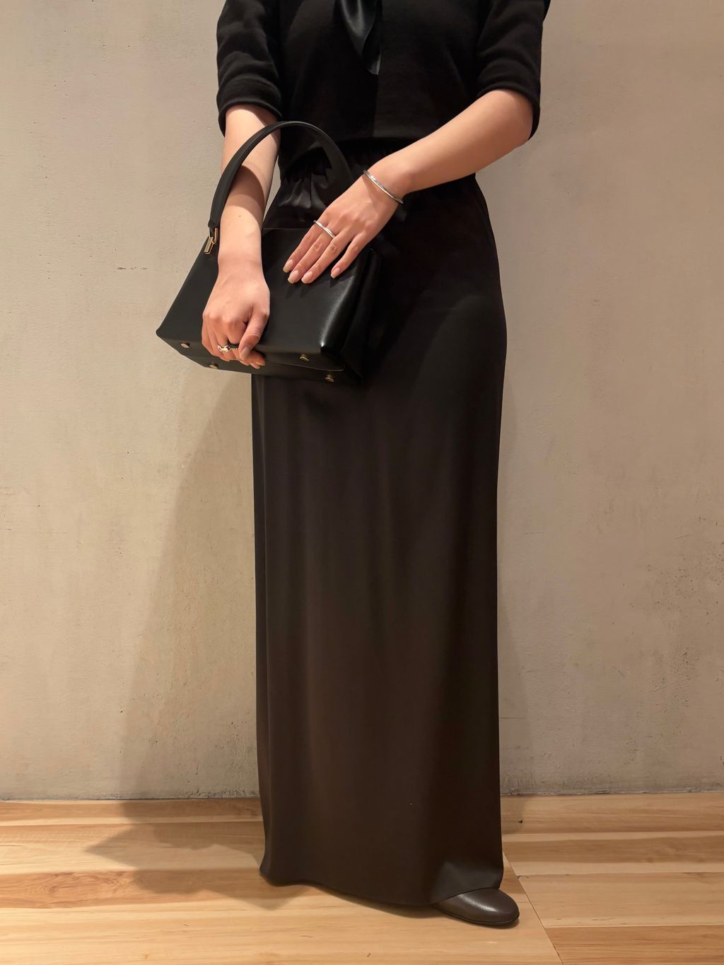 MY_silk satin スカートのコーディネートスナップ（erina）｜Plage