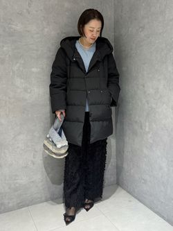 LIMONTA パフィーネックミドルダウンのコーディネートスナップ（hara