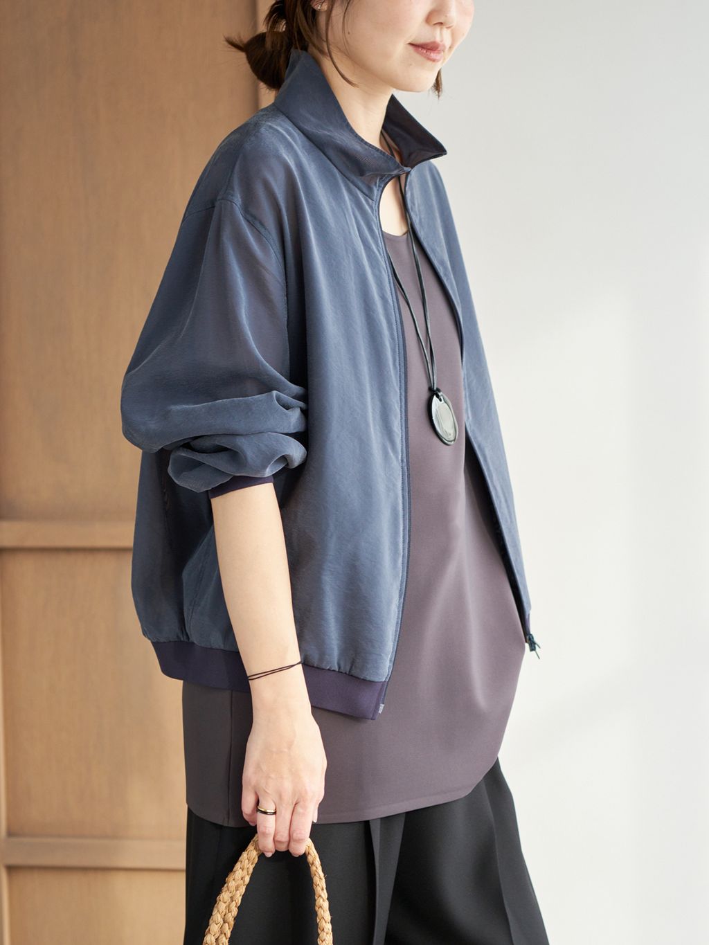 追加》RAFFIA BASKET バッグのコーディネートスナップ（yoshie