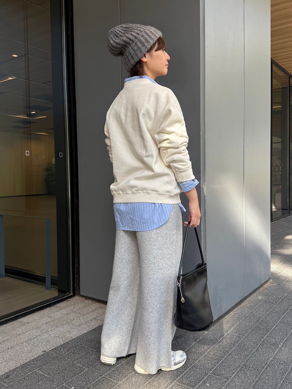 セットアップ対応可》エアリーワイドシルエットニットパンツの