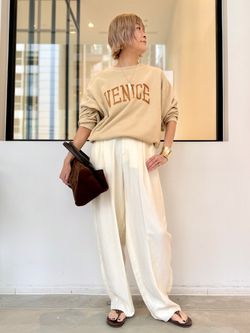 L'Appartement / アパルトモン | 2021SS | Print 1/2 Sleeve Sweat スウェット | F | ホワイト | レディース L'Appartement / アパルトモン | 2021SS | Print 1/2 Sleeve Sweat