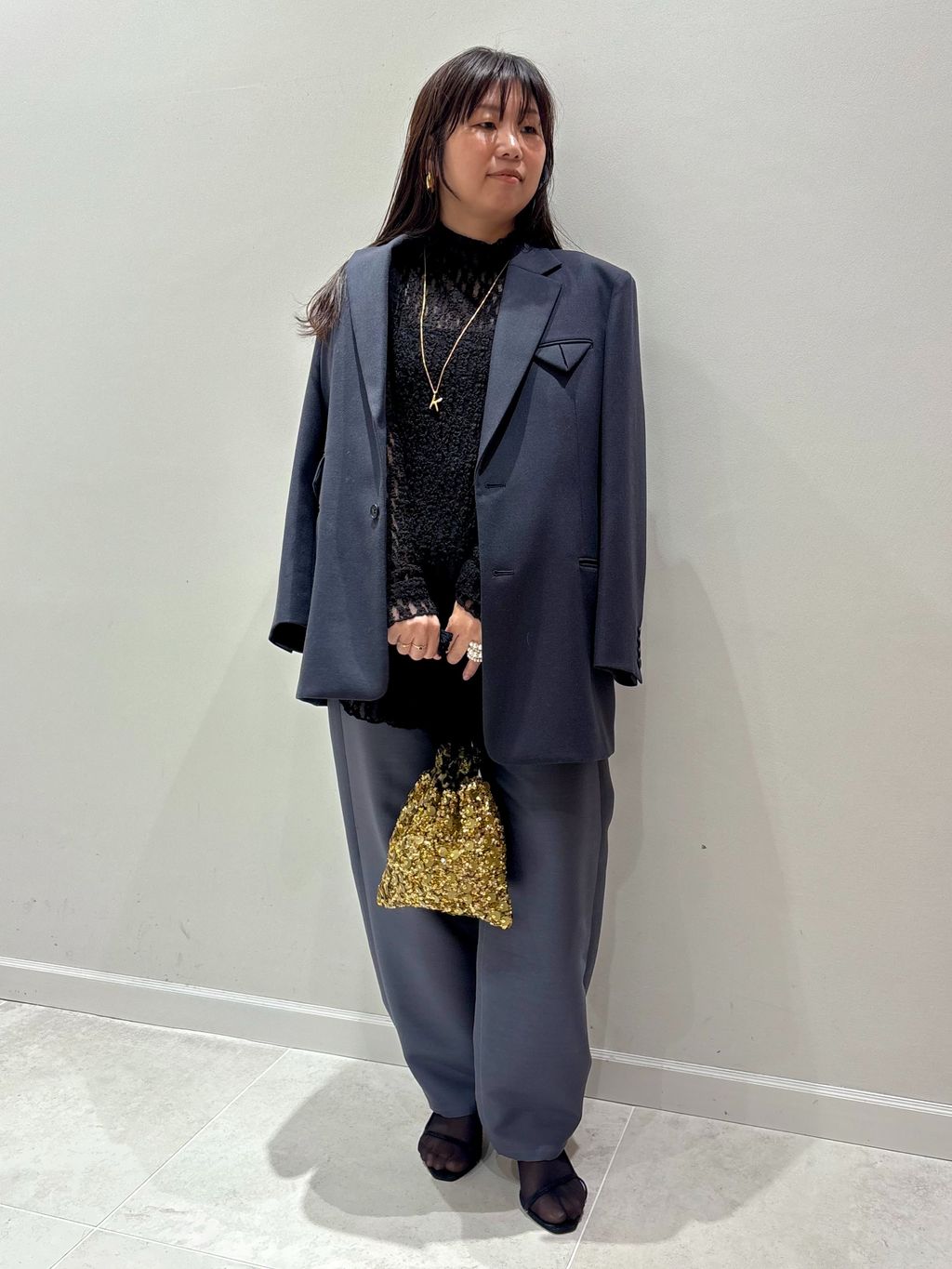 woolテーラードジャケットのコーディネートスナップ（non）｜IENA