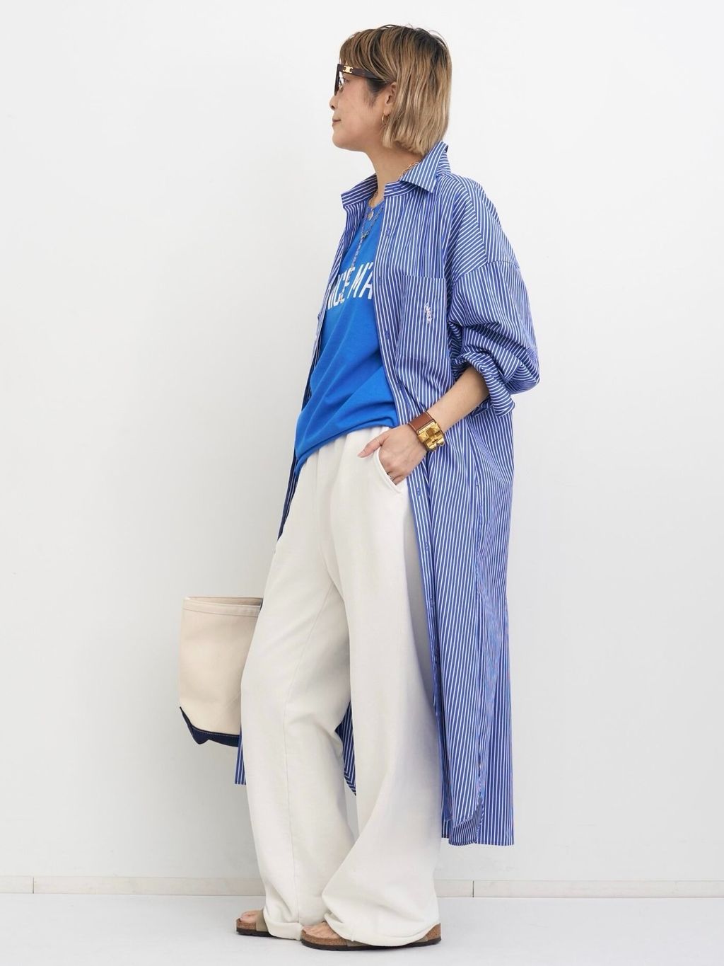 AMERICANA/アメリカーナ】 Stripe Shirt Onepeaceのコーディネート